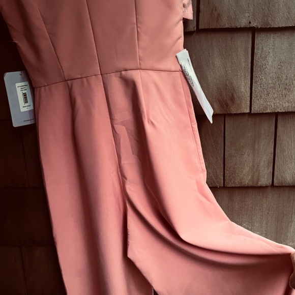 Js Collections Sequence Jamie Bow Jumpsuit, Pink Apricot Wide Leg Size 6 - Picture 16 of 17